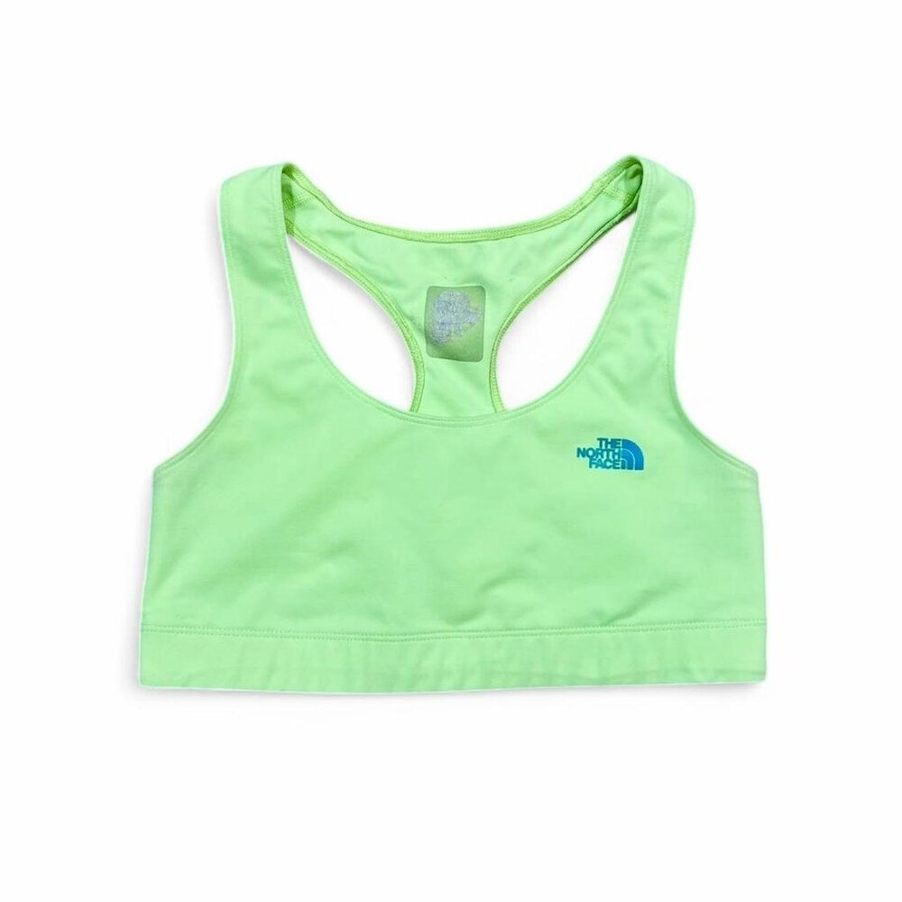 The North Face Neon Green Racerback Sports Bra Vapor Wick Activewear Size Small